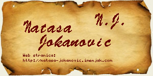 Nataša Jokanović vizit kartica